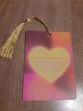 "Spontaneity" Love Affirmation Bookmark Tarot Oracle Card Gift Purified &Charged