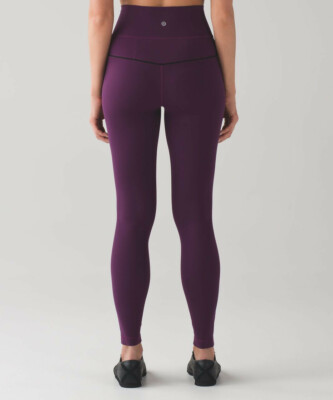Lululemon Simply Bare Tight size 6 Darkest Magenta NWT Purple Yoga