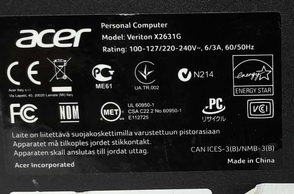 Acer Veriton X2631G SFF i3-4130 3.40GHz 4GB RAM 500GB HDD Windows 10 Pro - Image 4 of 4