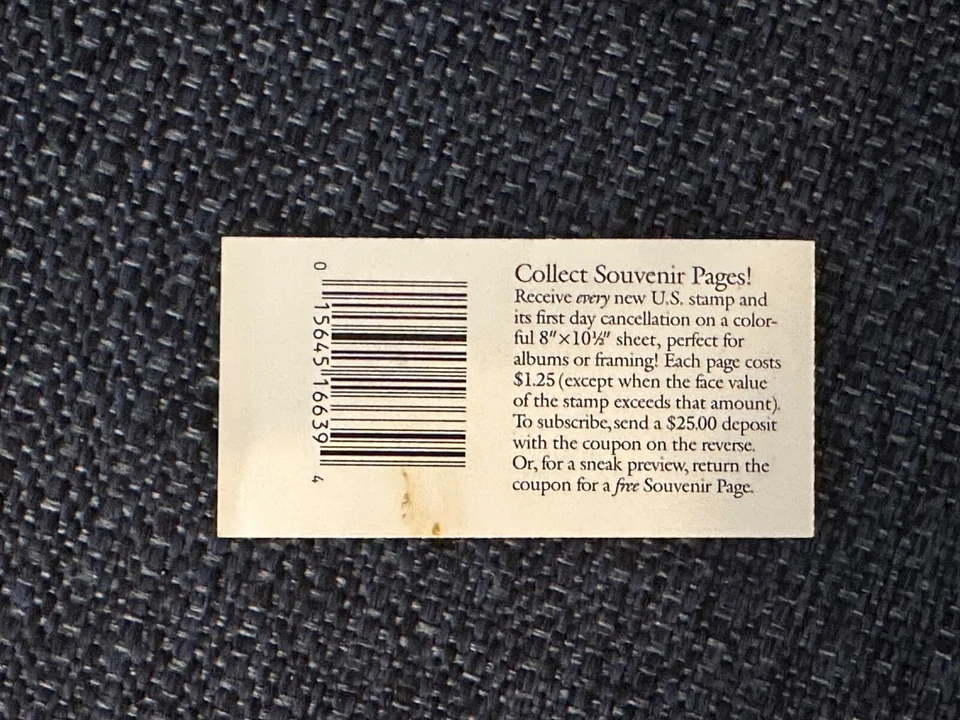 U.S. BOOKLET OF 20 SCOTT #BK191 1991 29c COMEDIANS BY HIRSCHFELD MINT P#2 - Image 3 of 3