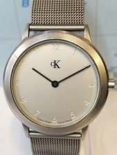 CALVIN KLEIN QUARTZ GRAY DIAL K3111 SWISS MEN'S FULL WORKING VINTAGE WATCH