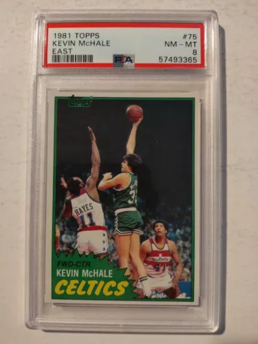 1981 TOPPS BASKETBALL EAST #75 KEVIN McHALE RC HOF "BOSTON CELTICS" PSA 8 🏀🏀