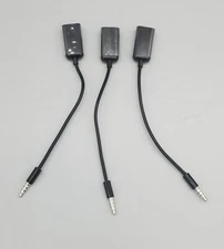 3 PACK -  7" Headphone Splitter Stereo Audio Headphone Jack Adapter Cable 3.5mm