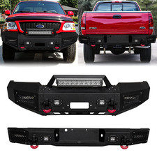Vijay For 1997-2003 Ford F150 Steel Frontrear Bumper Wwinch Plateled Lights Vijay For 1997-2003 Ford F150 Steel Frontrear Bumper Wwinch Plateled Lights
