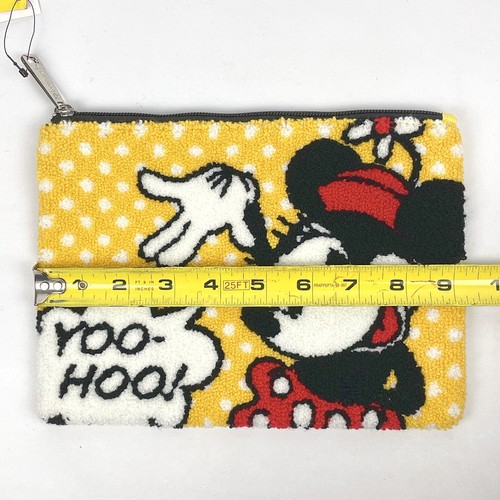 NWT Disney Loungefly Minnie Mouse YOO-HOO Chenille Zipper Pouch Carry Bag Wallet - Picture 13 of 14