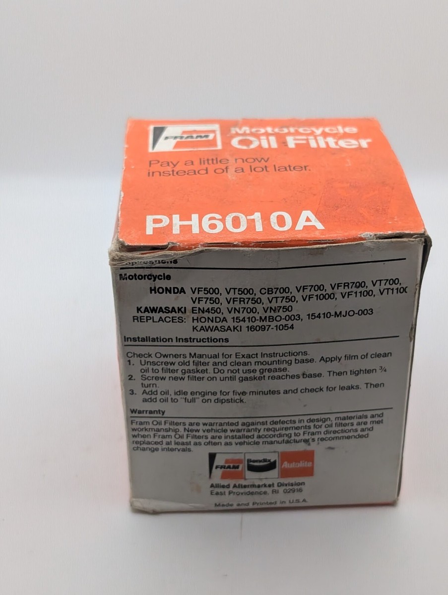 Fram - PH6010A - Motorcycle Oil Filter, Standard | eBay
