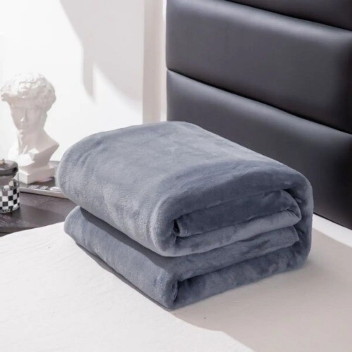 1pc, Simple and Plain Colored Plush Blanket, Multifunctional Farley BlanketCover - Foto 30 di 36
