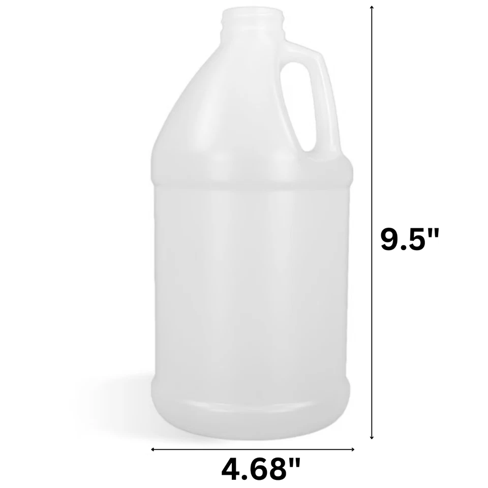 4 PACK Half Gallon Plastic Jug, Screw-On Cap, Reusable, HDPE Plastic 64Fl/oz - Image 2 of 3