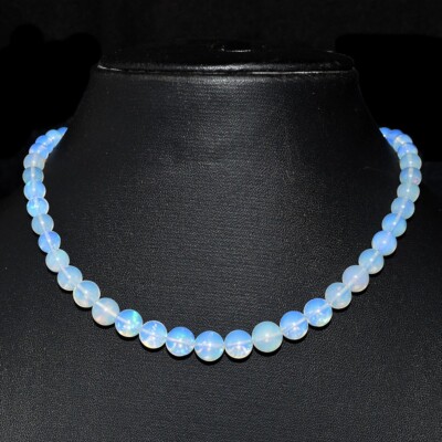 Very Attractive Ethiopian Opal 68.00 Cts Beaded Beautiful Necklace VK 24  E593