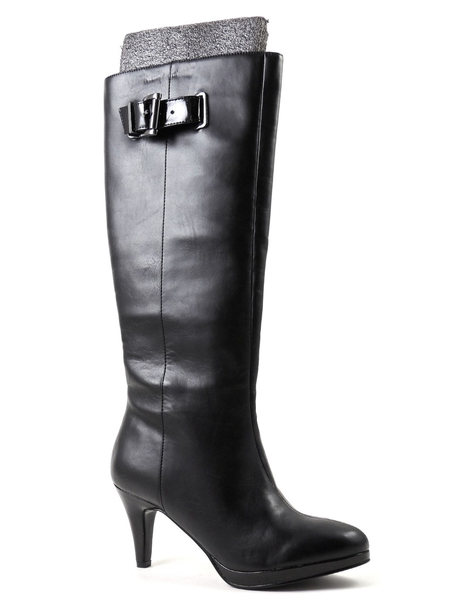 Bandolino Women's Jeney Knee-High Boots Black Faux Leather Size