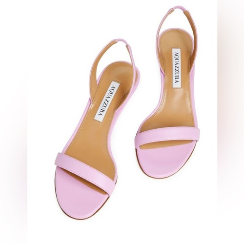 AQUAZZURA So Nude 50MM Leather Slingback Sandals