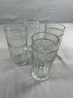 Vtg Set of 4 Anchor Hocking "Annapolis" pattern iced tea glasses
