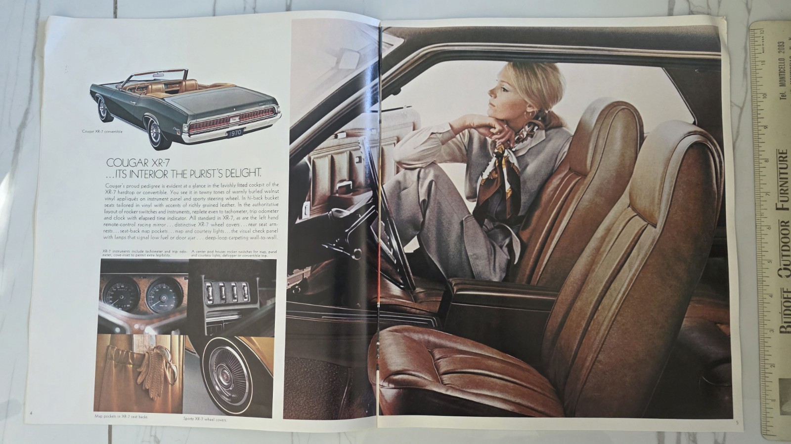 1970 Mercury Cougar XR7 Eliminator Convertible Dealership Sales Brochure 70 thumbnail 4