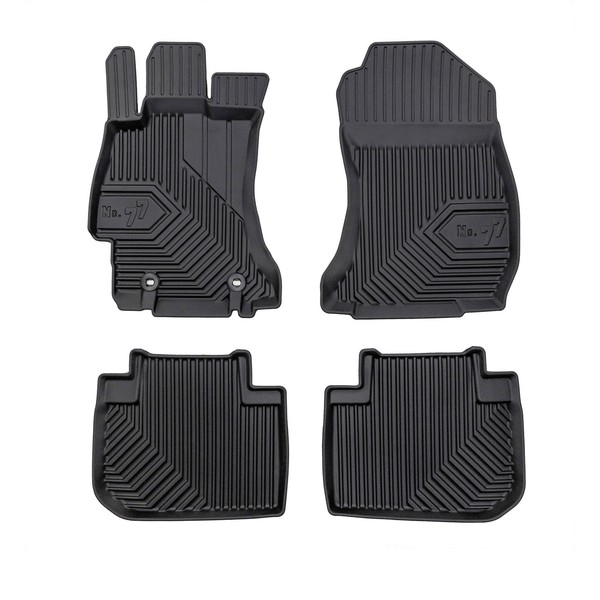 FußMatten Gummimatten No.77 FüR Subaru Forester IV 2013-2018 TPE Schwarz 3 Tlg-image
