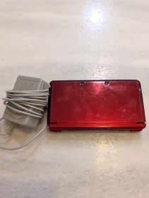 Nintendo 3DS Red Handheld Console Wi-Fi 3D Audio w/ Stylus & Charger CTR-001