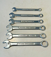 Vtg 6x Elora No. 202 Metric Midget Combination Spanner Set 5 - 10mm German Made
