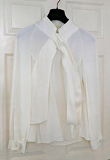 Antonio Berardi cream long sleeve blouse in size 42