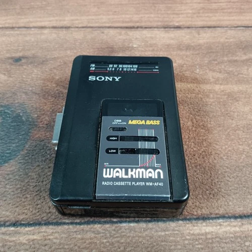 Sony Walkman WM-AF40 Radio Cassette Player Mega Bass Black For Parts Repai