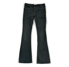 Free People Women s 28 Black Flare Hi Rise Bu...