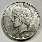 1923-D $1 Peace Dollar 90% Silver Denver US Coin