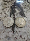 Kennedy Halves Half Dollar $1.00 Face Junk Silver 40% 2 Coins