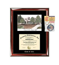 University of New Mexico Diploma Frame Emboss Lithograph UNM Graduation Degree F