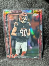 2025 Topps Chrome Andrei Iosivas Leather Refractor #60 Cincinnati Bengals