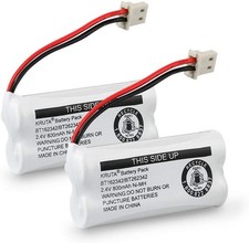 2-Pack Genuine VTech BT162342/BT262342 2.4V 300mAh Cordless Phone Battery Packs