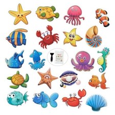 Bathtub Non Slip Stickers,20 PCS Cartoon Sea Creatures Anti-Slip Shower