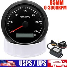 85mm Tachometer 3000rpm Gauge With Dissel Engine Tach Adapter Rpm Signal Sensor 85mm Tachometer 3000rpm Gauge With Dissel Engine Tach Adapter Rpm Signal Sensor