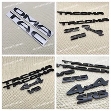 Black Emblem Badge For 2016-2023 Tacoma  Letter SR5 V6 Sider Rear 3D Replacement