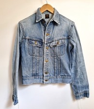 Vintage Lee Riders Denim Jacket Chest 36 in Made In Canada Trucker Distressed