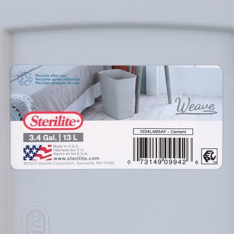 Weave Decorative Trash Can Plastic Wastebasket Ideal Bedroom Office Indoor Use