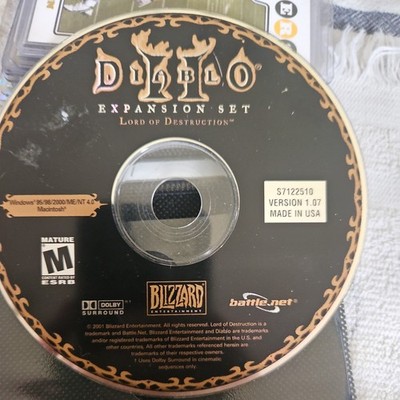 Diablo 2 II - Lord Of Destruction Expansion Set (PC CD-ROM) Disc w/ Product Key