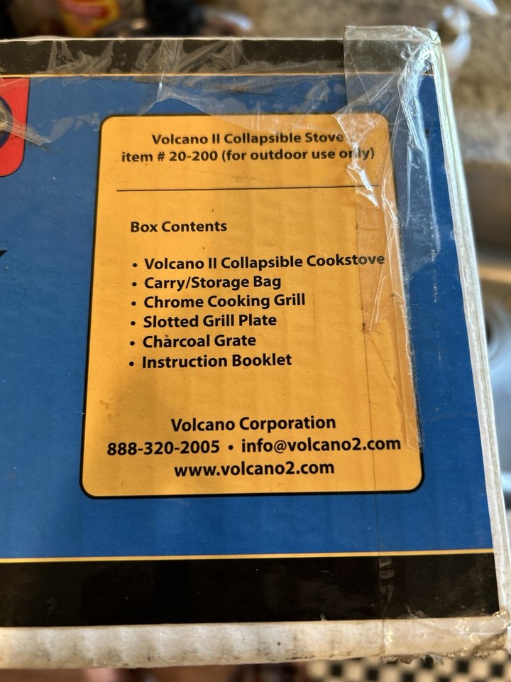 Volcano II 2 Collapsible Stove Grill Portable Camping Wood Charcoal NEW ...