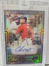 2023 Panini Three & Two Chipper Jones Timeless Moments Auto /15 Sealed
