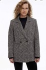 <!--F#f_0-->WITCHERY ~ Women's Wool Blend Herringbone Double-Breasted Blazer: Size 10<!--F/-->