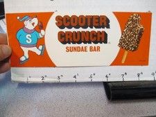 GREENS DAIRY 1970s SCOOTER CRUNCH ice cream store sign ice skating polar bear SM