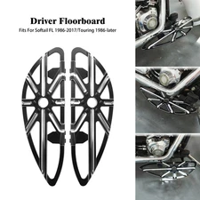 Floorboards Front Driver Footboards Foot Pegs Fit for Harley Touring 1986-later