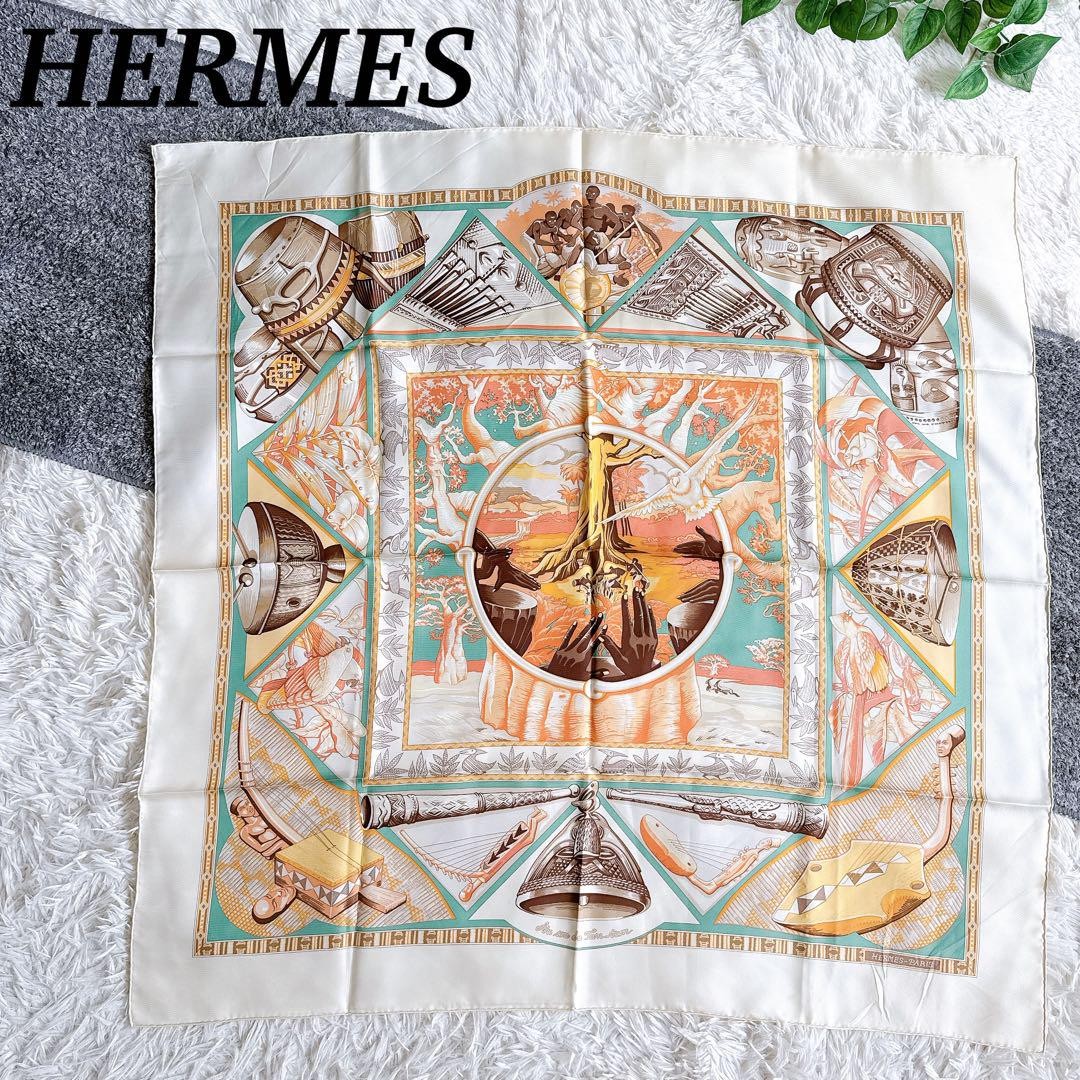 Vintage Hermes Carre 90 Silk Scarf Tom Sound Japan 90cm