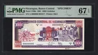 Nicaragua 1000 Cordobas 1991 P178Bs "Specimen" Uncirculated Grade 67