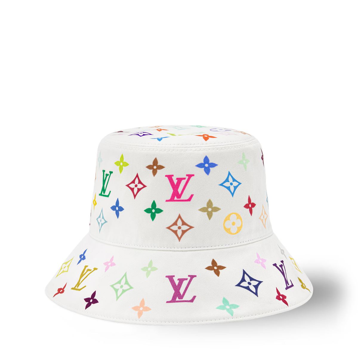 ブラック LVロゴ バケットハット　フラッフィー Louis Vuitton × Takashi Murakami Superflat Reversible Bucket Hat