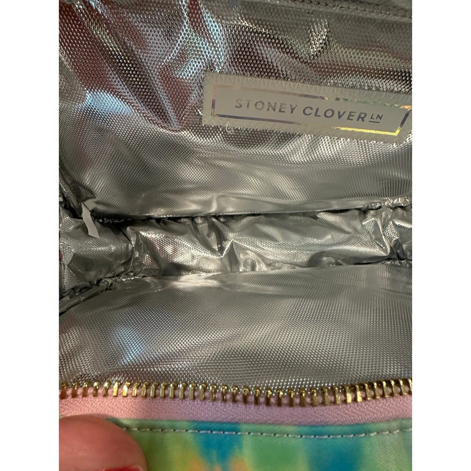 Stoney Clover lane Pastel Lunch tie dye box tote bag gold pink blue yellow - Image 3 of 4