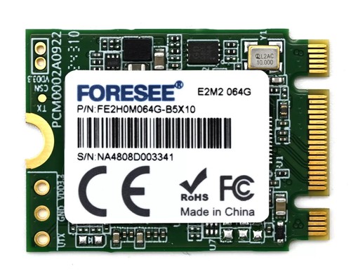 Lot Of 3x 64GB Micro Foresee E2M2 M.2 2230 Interno Stato Solido Drive SSD Nuovo