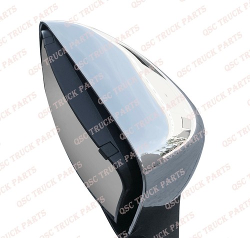 QSC Chrome Hood Mirror Left Driver Side for International LT 625 Trucks - Picture 7 of 8