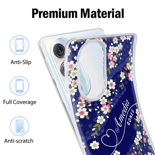 Coque téléphone silicone personnalisée fleurie pour Motorola Moto G Play G Power 5G 2024 - Photo 11 sur 51