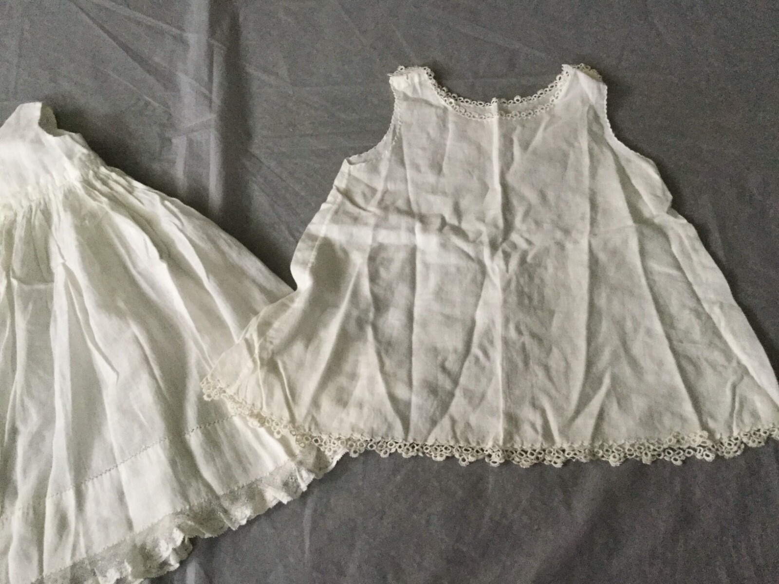 Antique Heirloom Christening Gown & Slip *Handstitche… Gem