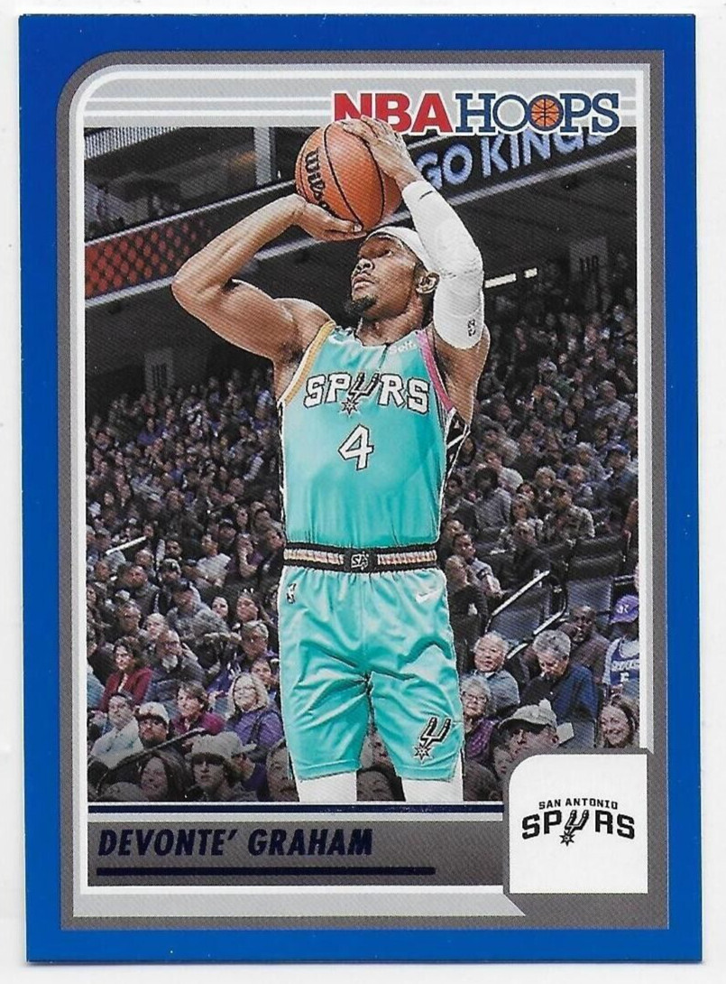 2023-24 Hoops Blue #219 Devonte' Graham - San Antonio Spurs