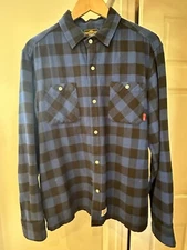 WTAPS VATOS L/S shirt Size: L Blue Black Flannel Check