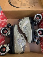 Rock Skates GT50 Silver sparkle roller speed skate size 4 mens fits womens 5-5.5